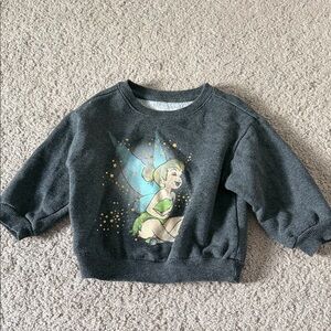 Disney Charcoal Sweatshirt with Tinkerbell Design